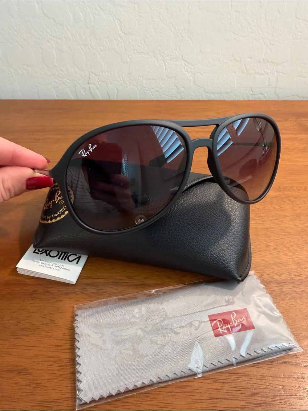 Ray-Ban Black Sunglasses Temple Arm - Made in Italy